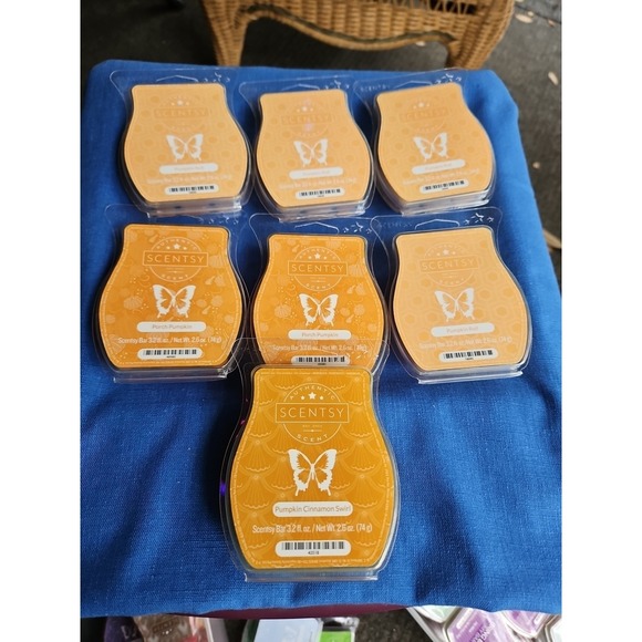 Scentsy Other - 7 Scentsy Bars PUMPKIN ROLL Porch Pumpkin Cinnamon Swirl Mixed Lot